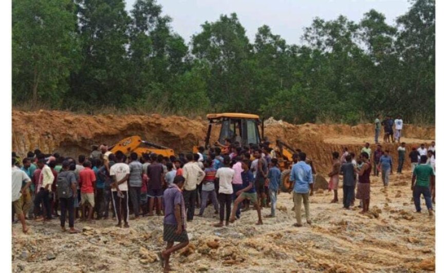 जमशेदपुर में खुदाई के दौरान मिट्टी धंसने से तीन महिला मजदूरों की मौत, चार घायल