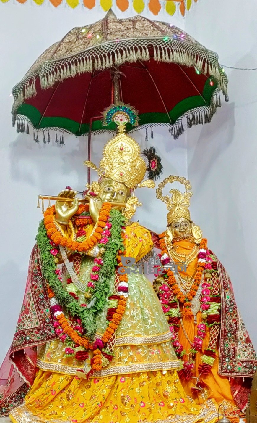 जन्माष्टमी से नए आकर्षक परिधान में नजर आएंगे श्री राधा वंशीधर जी