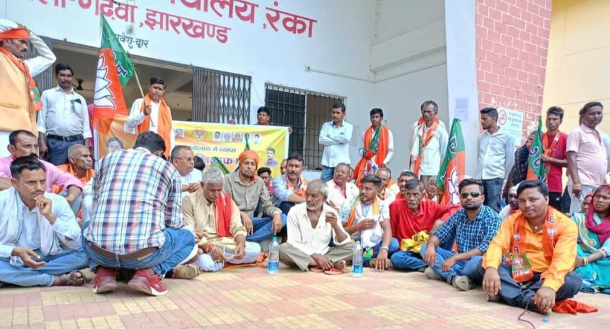 भाजयुमो ने किया आक्रोश प्रदर्शन