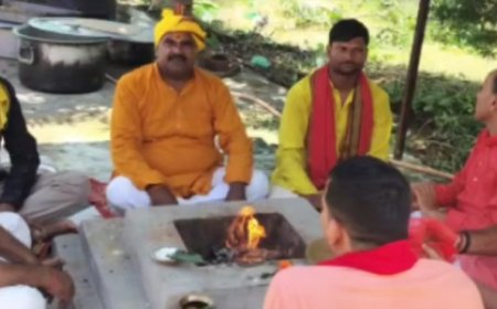 थाना परिसर के शिव मंदिर में हुआ रुद्राभिषेक