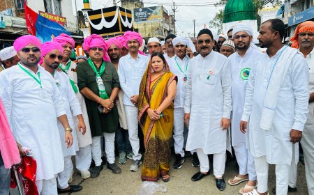 शांतिपूर्ण तरीके से निकाला गया जश्ने ईद मिलादुन्नबी का जुलूस