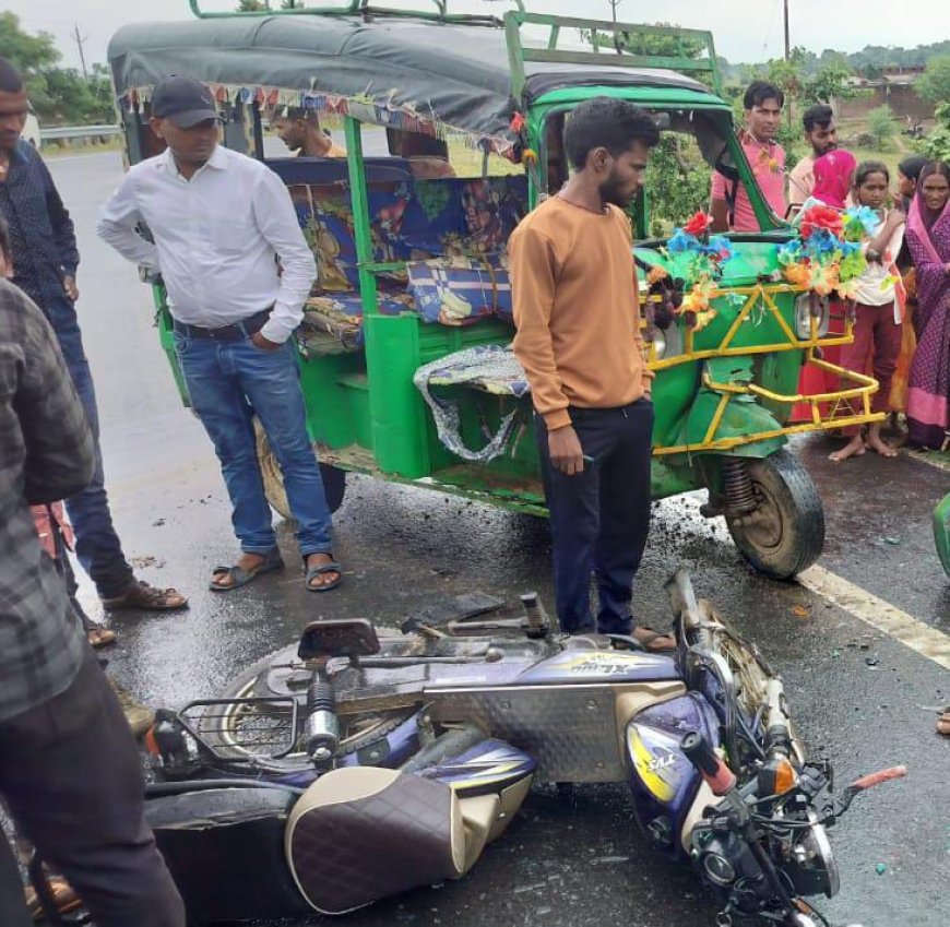 सड़क दुर्घटना में दो घायल