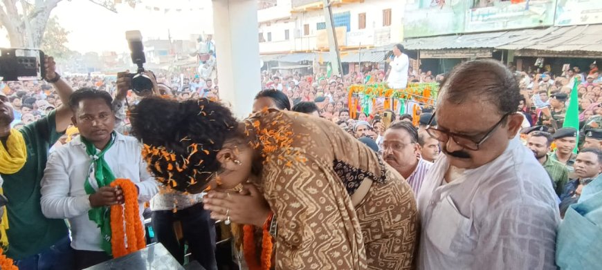 कल्पना शोरेन ने रमना में किया रोड शो