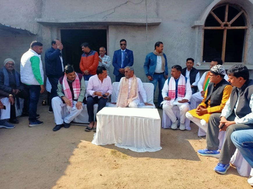 पुत्र शोक में डूबे भाजपा नेता के घर पहुंचे बाबूलाल मरांडी