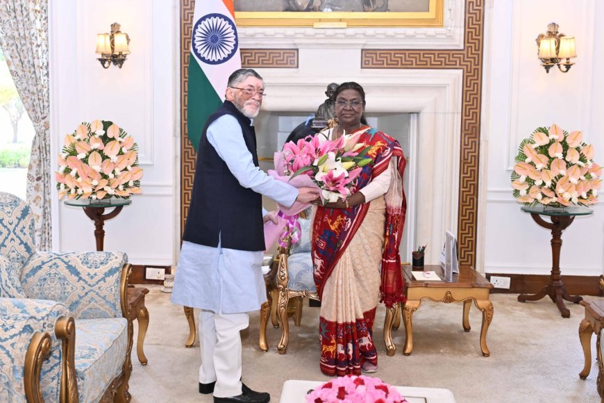 झारखंड के राज्यपाल संतोष गंगवार ने राष्ट्रपति द्रौपदी मुर्मु से की शिष्टाचार भेंट