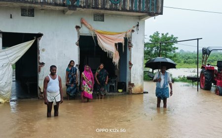 मूसलाधार बारिश से घरों में घूसा पानी