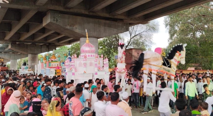 मेराल में परंपरागत रूप से मुहर्रम संपन्न, ताजिया, सिपड़, दुलदुल और अखाड़ा के साथ निकला भव्य जुलूस