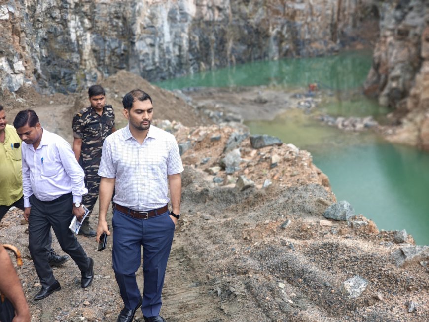 डीसी ने पत्थर खदानों और क्रशर प्लांटों का किया औचक निरीक्षण