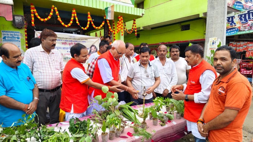 आचार्य बालकृष्ण के जन्मदिन पर औषधीय पौधों का वितरण