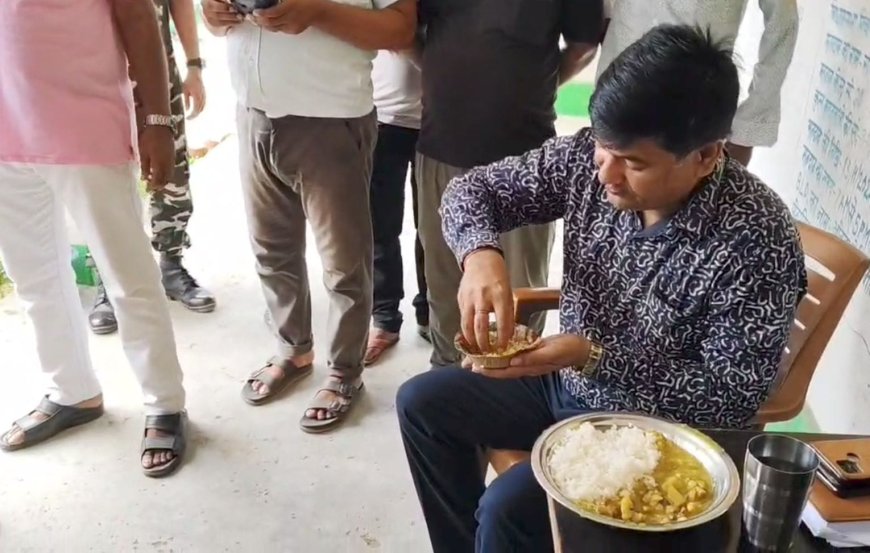 एसडीएम ने विद्यालयों का किया औचक निरीक्षण, मिड-डे मील की गुणवत्ता पर जोर