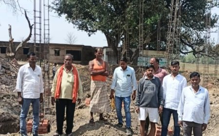 पीएम श्री प्लस टू उच्च विद्यालय रतनाग में भवन निर्माण कार्य में अनियमितता, ग्रामीणों ने बंद कराया काम