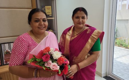 प्रमुख नीतू सिंह ने पांडू के विकास के मुद्दों को लेकर मंत्री दीपिका सिंह पांडेय से की मुलाकात