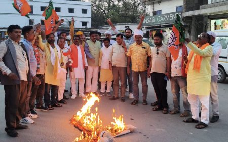 हेमंत सोरेन के बयान पर बवाल, भाजपा ने पुतला दहन कर जताया विरोध