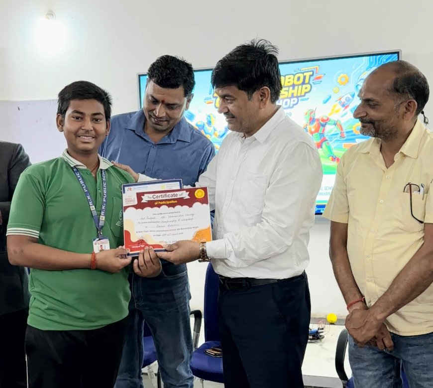 सॉकर रोबोटिक्स कार्यशाला में उत्कृष्ट प्रदर्शन करने वाले सात विद्यार्थी चयनित