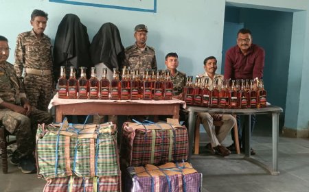 पलामू से दो लाख की अवैध अंग्रेजी शराब बरामद, दो तस्कर गिरफ्तार