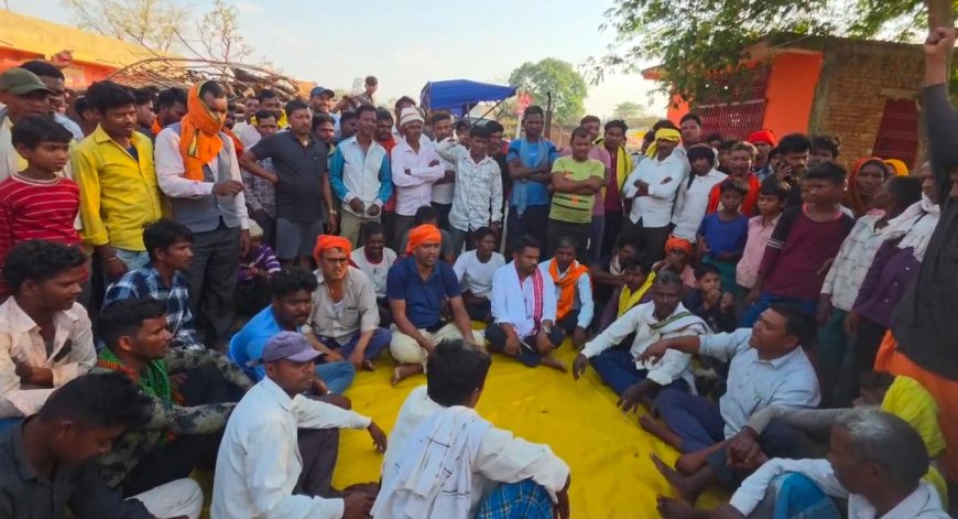 सड़क हादसे में मौत, ग्रामीणों ने किया सड़क जाम