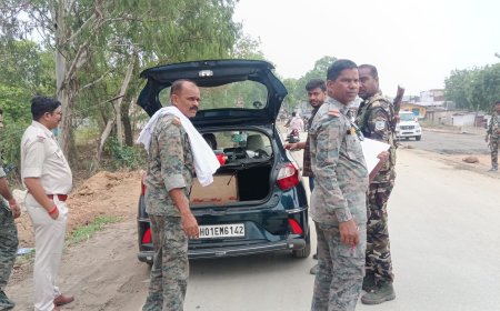 रेहला में कोयल नदी पुल पर चला सघन वाहन जांच अभियान