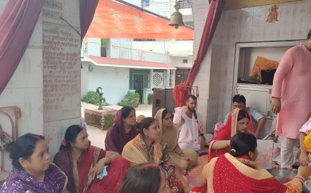 शिव मंदिर के स्थापना दिवस पर हुआ रुद्राभिषेक