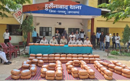 पलामू में डेढ़ कराेड़ के गांजा के साथ चालक गिरफ्तार