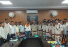 भवनाथपुर के पुलिस इंस्पेक्टर गुलाब सिंह हुये सेवानिवृत्त, दी गई विदाई