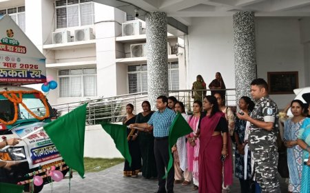 राष्ट्रीय पोषण माह 2026 की शुरुआत, डीसी ने रवाना किया जागरूकता रथ