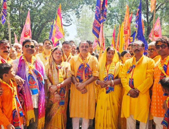 श्री खाटू श्याम महोत्सव पर निकली भव्य निशान शोभायात्रा